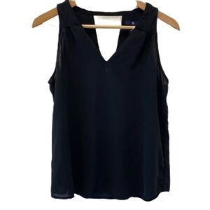 SzM GAP dressy black double v neck tank